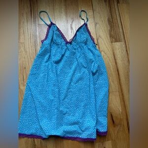 Victoria's Secret Blue Chemise with Purple Trim